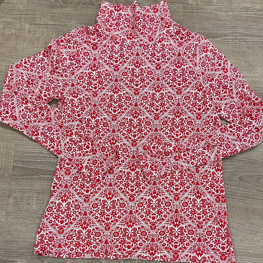 Mini Boden Valentine's Day Turtleneck Top NWOT